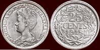 Koninkrijk der Nederlanden 25 Cents NEDERLAND (NETHERLANDS, KINGDOM) - WILHELMINA, 1890-1948 - -