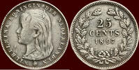 Koninkrijk der Nederlanden 25 Cents NEDERLAND (NETHERLANDS, KINGDOM) - WILHELMINA, 1890-1948 - -