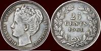 Koninkrijk der Nederlanden 25 Cents NEDERLAND (NETHERLANDS, KINGDOM) - WILHELMINA, 1890-1948 - 1901 -