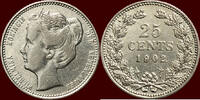 Koninkrijk der Nederlanden 25 Cents NEDERLAND (NETHERLANDS, KINGDOM) - WILHELMINA, 1890-1948 - -
