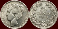 Koninkrijk der Nederlanden 25 Cents NEDERLAND (NETHERLANDS, KINGDOM) - WILHELMINA, 1890-1948 - -