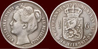 Koninkrijk der Nederlanden ½ Gulden NEDERLAND (NETHERLANDS, KINGDOM) - WILHELMINA, 1890-1948 - -