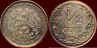 Koninkrijk der Nederlanden ½ Cent NEDERLAND (NETHERLANDS, KINGDOM) - WILHELMINA, 1890-1948 - -