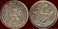Koninkrijk der Nederlanden ½ Cent NEDERLAND (NETHERLANDS, KINGDOM) - WILHELMINA, 1890-1948 - -