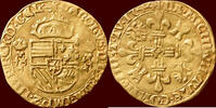 Gouden zonnekroon NOORDELIJKE NEDERLANDEN (NETHERLANDS) - HERTOGDOM GELRE - KAREL V,1543-1555 - 1544, Nijmegen -