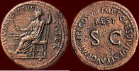 Roman Empire AE Sestertius AUGUSTUS, 27 BC-14 AD - RESTORATION UNDER TITUS - Rome -