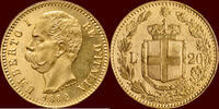 20 Lire ITALY, KINGDOM - UMBERTO I, 1878-1900 - 1882 R, Rome -
