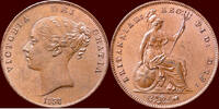 1 Penny ENGLAND - UNITED KINGDOM - VICTORIA, 1837-1901 - 1858/53, London -