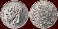 5 Francs BELGIUM, KINGDOM - LEOPOLD II, 1865-1909 - -