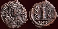 AE Decanummium BYZANTINE EMPIRE - JUSTINIANUS I, 527-565 - of 10 nummi, Theoupolis -