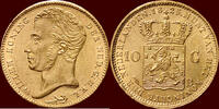 Koninkrijk der Nederlanden 10 Gulden NEDERLAND (NETHERLANDS, KINGDOM) - WILLEM I, 1815-1840 - 1825, Brussel -