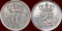 Koninkrijk der Nederlanden 10 Cents NEDERLAND (NETHERLANDS, KINGDOM) - WILLEM I, 1815-1840 - 1826, Utrecht -