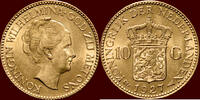 Koninkrijk der Nederlanden 10 Gulden NEDERLAND (NETHERLANDS, KINGDOM) - WILHELMINA, 1890-1948 - -