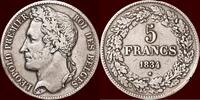 5 Francs BELGIUM - KINGDOM - LEOPOLD I, 1831-1865 - -