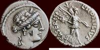 AR Denarius ROMAN REPUBLIC - LUCIUS HOSTILIUS SASERNA - ALLY OF JULIUS CAESAR - Rome or Massalia -