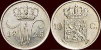 Koninkrijk der Nederlanden 10 Cents NEDERLAND (NETHERLANDS, KINGDOM) - WILLEM I, 1815-1840 - 1825, Utrecht -