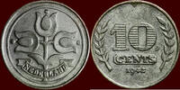 Koninkrijk der Nederlanden 10 Cents NEDERLAND (NETHERLANDS, KINGDOM) - DUITSE BEZETTING (GERMAN OCCUPATION), 1940-1945 - -