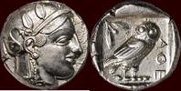 AR tetradrachm ATTIKA, ATHENE (ATHENS) - circa 465 - 460 BC -