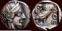 AR Tetradrachm ATTIKA, ATHENE (ATHENS) - 454 - 404 BC -