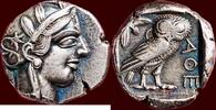 AR tetradrachm ATTIKA, ATHENE (ATHENS) - 454 - 404 BC -