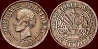 10 centimes HAITI - REPUBLIC - 1863, Heaton - MEDALLIC STRIKE -