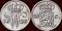 Koninkrijk der Nederlanden 25 Cents NEDERLAND (NETHERLANDS, KINGDOM) - WILLEM I, 1815-1840 - 1825, Utrecht -