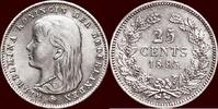 Koninkrijk der Nederlanden 25 Cents NEDERLAND (NETHERLANDS, KINGDOM) - WILHELMINA, 1890-1948 - -