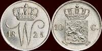 Koninkrijk der Nederlanden 10 Cents NEDERLAND (NETHERLANDS, KINGDOM) - WILLEM I, 1815-1840 - 1825, Utrecht -