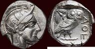 AR Tetradrachm ATTIKA, ATHENE (ATHENS) - 454 - 404 BC -