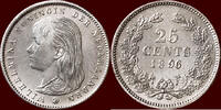 Koninkrijk der Nederlanden 25 Cents NEDERLAND (NETHERLANDS, KINGDOM) - WILHELMINA, 1890-1948 - -