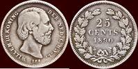 Koninkrijk der Nederlanden 25 Cents NEDERLAND (NETHERLANDS, KINGDOM) - WILLEM III, 1849-1890 - -