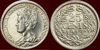 Koninkrijk der Nederlanden 25 Cents NEDERLAND (NETHERLANDS, KINGDOM) - WILHELMINA, 1890-1948 - -