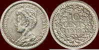 Koninkrijk der Nederlanden 10 Cents 1912 NEDERLAND (NETHERLANDS, KINGDOM... 45,00 EUR  Excl. 8,50 EUR Verzending