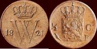 Koninkrijk der Nederlanden &frac12; Cent 1821 NEDERLAND (NETHERLANDS, KINGDOM) ... 1650,00 EUR  Excl. 14,00 EUR Verzending