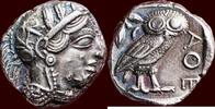 AR tetradrachm ATTIKA, ATHENE (ATHENS) - 454 - 404 BC -