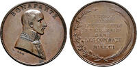 NAPOLEON UND SEINE ZEIT Bronzemedaille Napoleon Bonaparte / Frieden v. Lunéville 1801 -