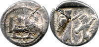 Halbshekel ca. 425-402 v. Chr. Phoenikien / Sidon Baalshallim I. Ba ana (ca. 425-402 v. Chr.), ss-, Schrötlingsriss