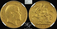 Great Britain Gold matte proof sovereign 1902 NGC PF61 Great Britain sovereign 1902 NGC PF61 MATTE