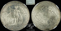 Great Britain 1 british trade dollar Silver Dollar (British Trade Dollar) 1908B NGC MS63+ Great Britain -