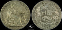 Peru 1 sol 1930 Silver Sol 1930 Peru XF 45,00 EUR  Excl. 10,00 EUR Verzending