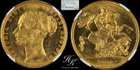 Australia Gold sovereign  Victoria  1887 MELBOURNE   NGC MS63 Australia sovereign 1887 NGC MS 63