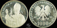 poland 1000 zloty 1982 Silver proof 1000 Zlotys Pope John Paul II Poland PP 65,00 EUR  Excl. 40,00 EUR Verzending