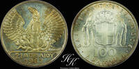 Greece 100 DRACHMAI 1967 Silver 1967 (1970) 100 Drachmai PROOF LIKE Gree... 300,00 EUR  Excl. 40,00 EUR Verzending