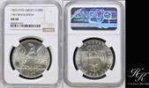 Greece 100 DRACHMAI 1967 Silver 1967 (1970) 100 Drachmai NGC MS68 Greece... 370,00 EUR  Excl. 40,00 EUR Verzending
