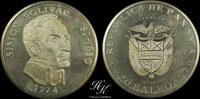 Panama Silver proof 20 Balboas   Simon Bolivar  1974 Panama 20 BALBOA 1974 PP