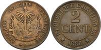 Haiti 2 Centimes 1886. VF-EF