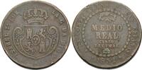 Spanien 1/2 Real Isabell II. 1833-1868 -