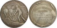 Frankreich-Medaillen und Marken Versilberte Bronzemedaille o.J. (graviert 1924) Mattiert, EF