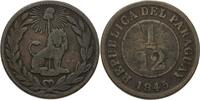 Paraguay 1/12 Real 1845, Republik F-VF