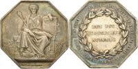 Frankreich Achteckige Silbermedaille o.J. Dritte Republik 1870-1940 VF-EF
